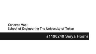 Concept Map:
School of Engineering The University of Tokyo

s1190240 Seiya Hoshi

 