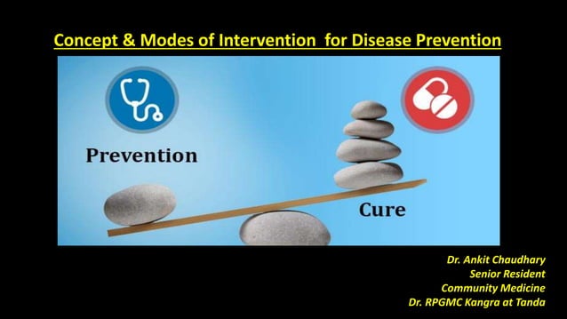 Concept and Modes of Intervention for Disease Prevention | PPTX