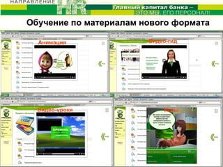 Обучение по материалам нового формата Видео-гид Анимация Видео-уроки Игры 