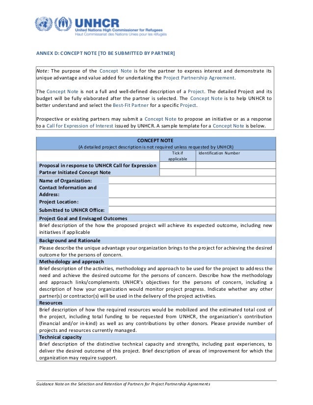 Project Partnership Agreement Template