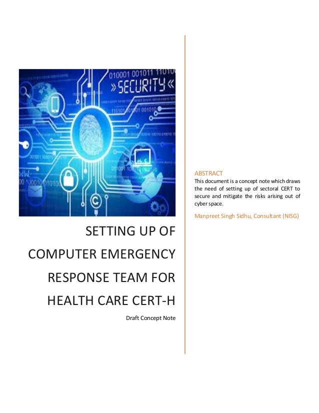 Computer Emergency Response Team for Health Care Sector (CERTH)