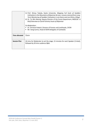 Concept note parallel session 3: ASFN 6th conference