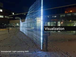 Visualization




Immaterials: Light painting WiFi
by Timo Arnall, Jorn Knutsen and Einar Sneve Martinussen.
 