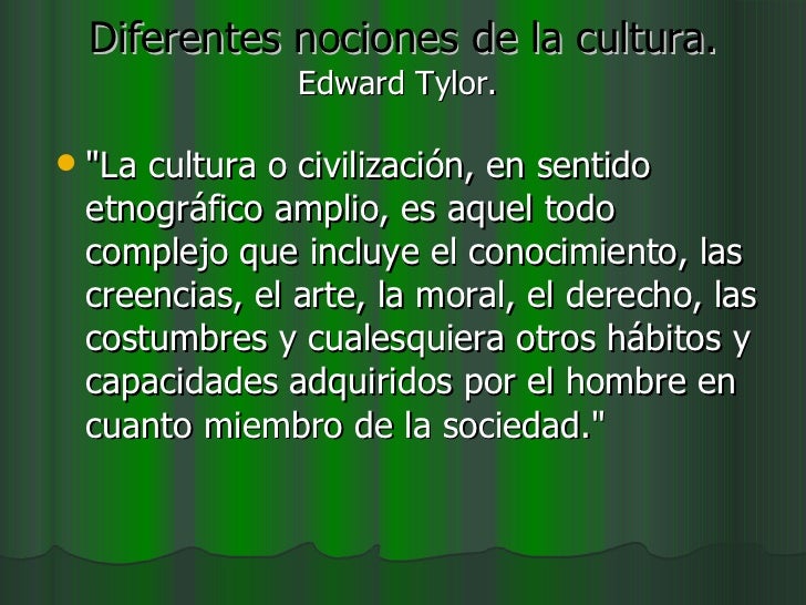 Concepto De Cultura Concepto de cultura