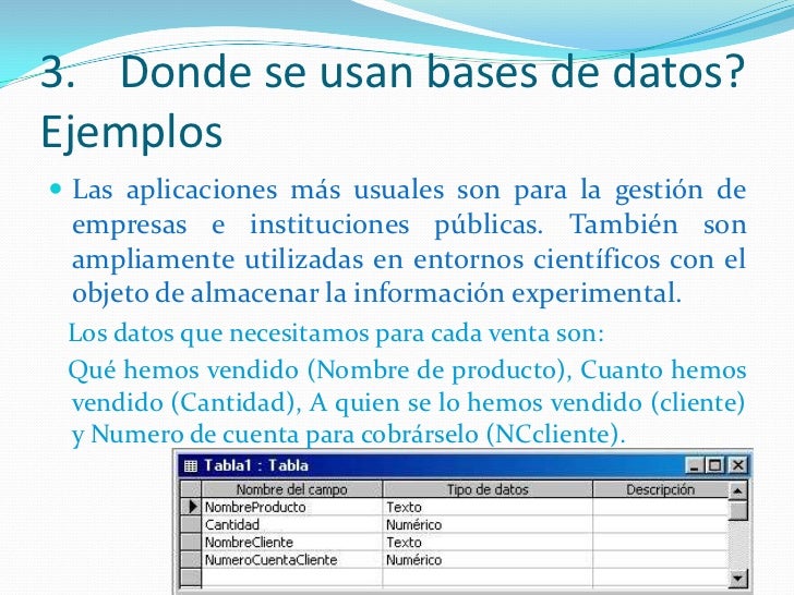 Concepto de base de datos