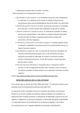 Concepto de creatividad