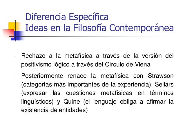 Conceptos de metafísica y ontología
