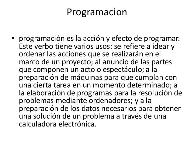 Concepto de programacion