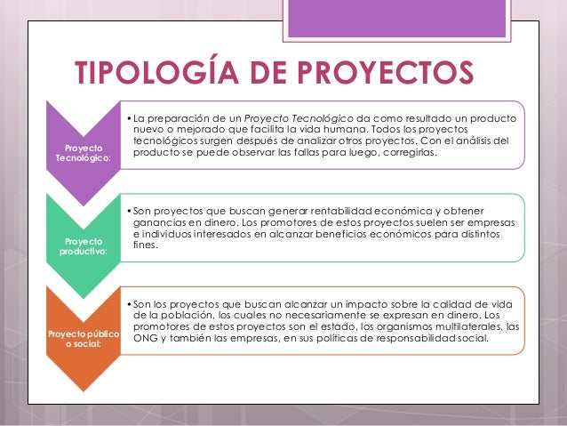 Tipologia de proyectos