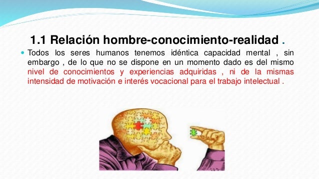 Concepto de realidad y conocimiento
