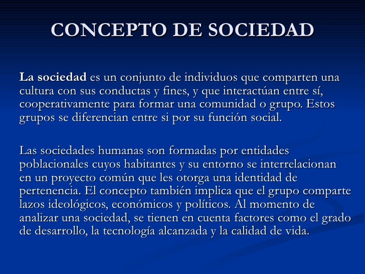 Concepto De Sociedad Estructura Grupo Rol