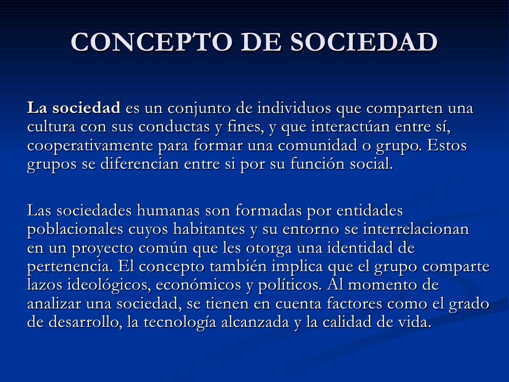 Concepto De Sociedad Estructura Grupo Rol