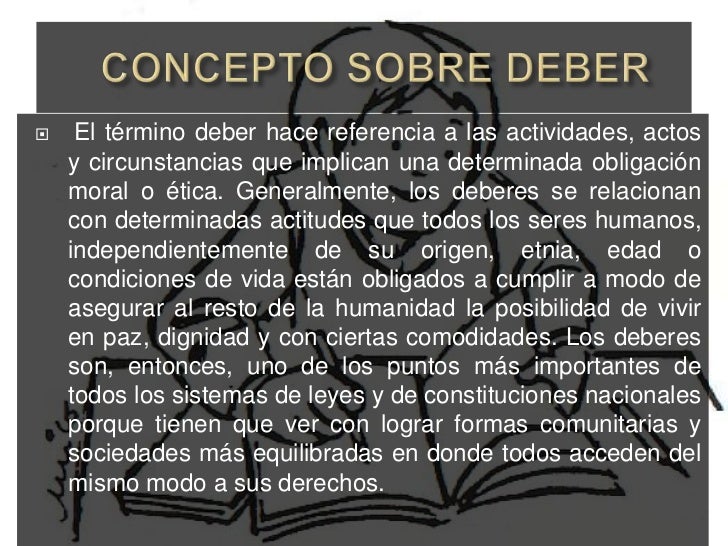 Concepto de valor derecho y deber final