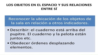 Concepto espacial en educacion parvularia