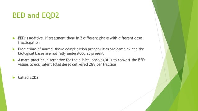Concept of bed in radiobiology | PPTX