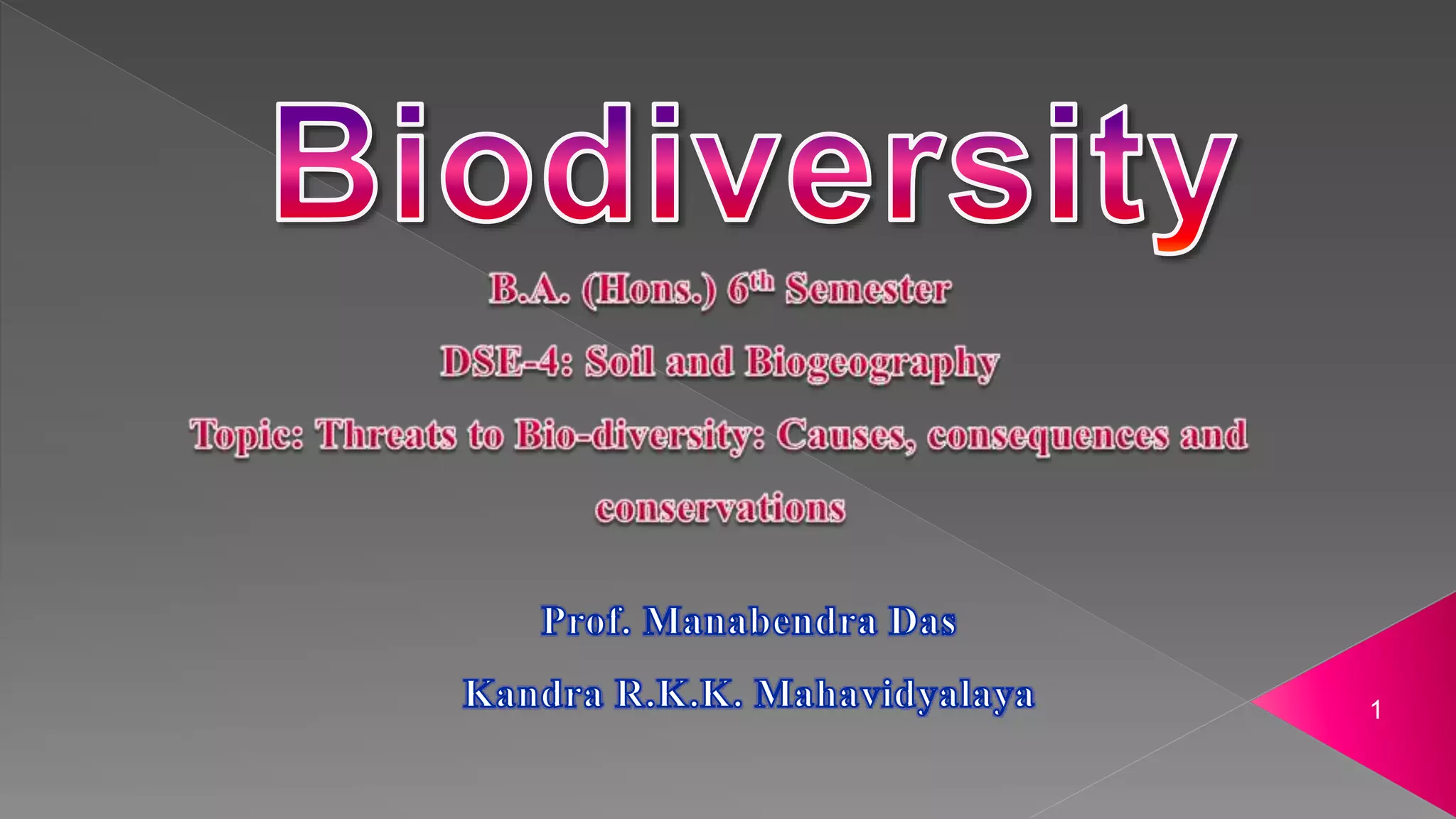 Concept of biodiversity | PPTX