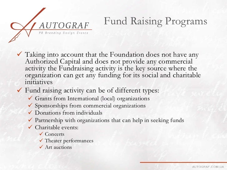 Concept of charity foundation