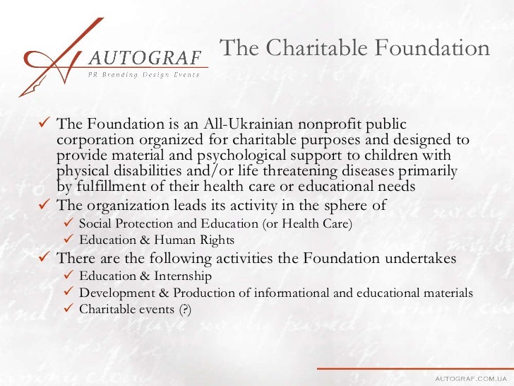 Concept of charity foundation