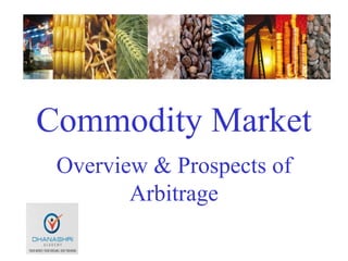 Commodity Market
Overview & Prospects of
Arbitrage
 