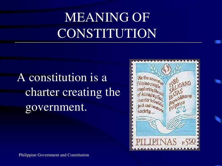 Concept of constitution