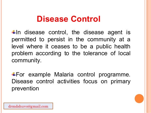 Concept of disease prevention and control 1234