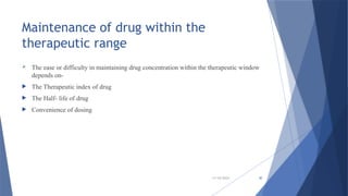 CONCEPT OF DOSING and KINETICS OF ELIMINATION.pptx