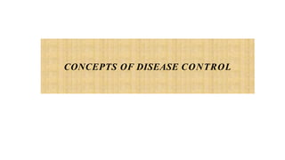 CONCEPTS OF DISEASE CONTROL
 