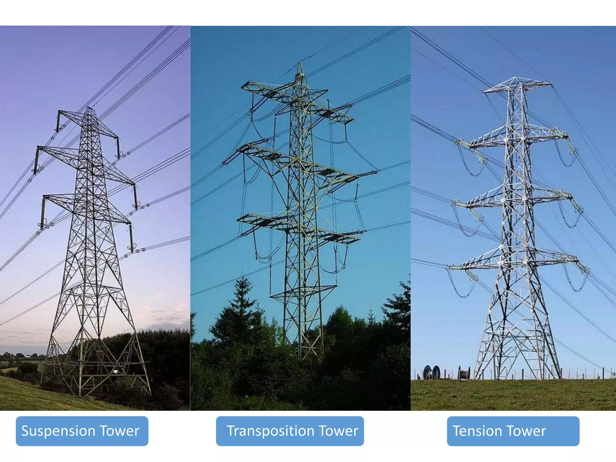 Suspension Tower

Transposition Tower

Tension Tower

 