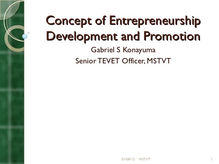 Concept Of Entrepreneurship Development