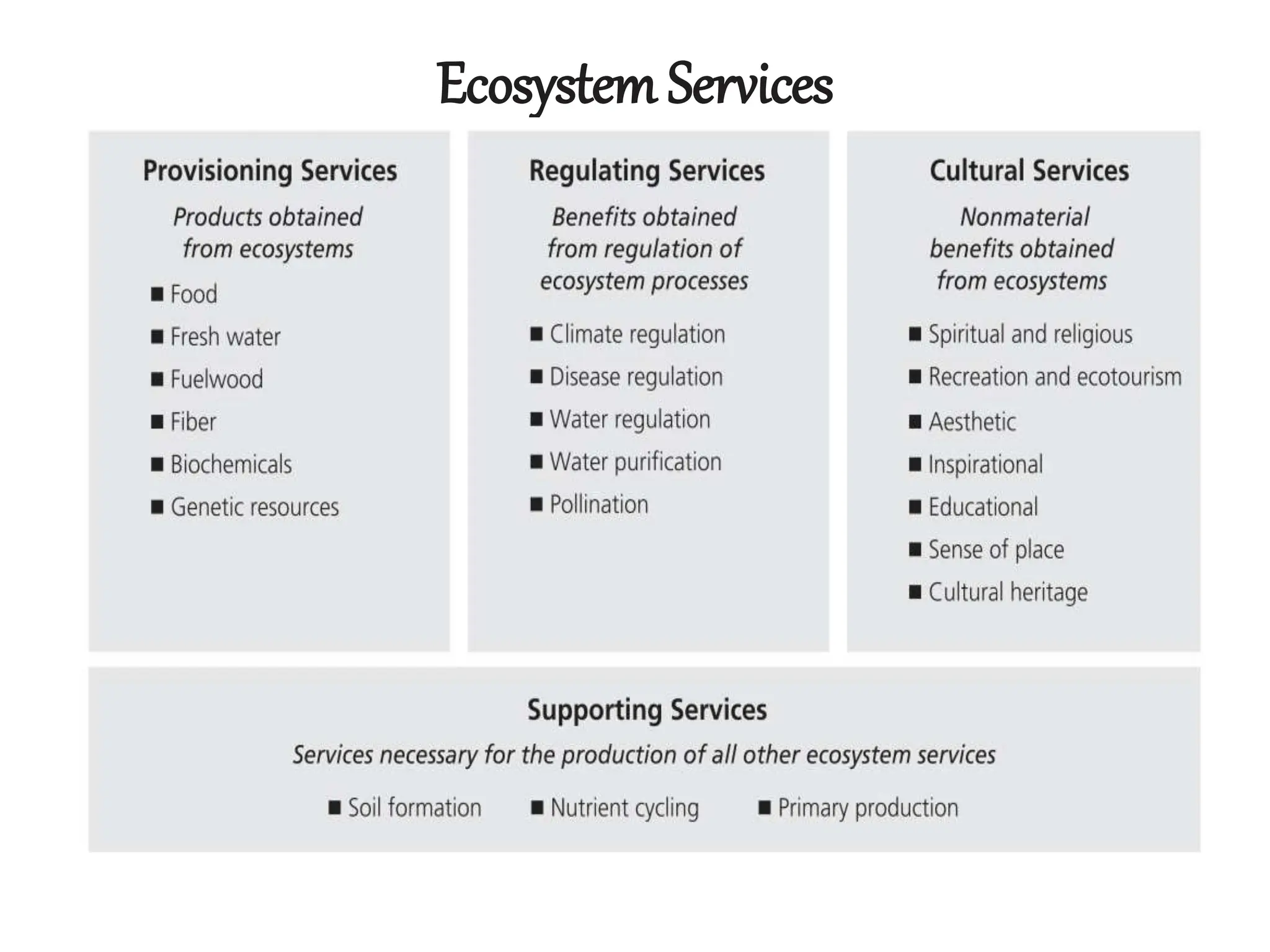 Ecosystem Services
 