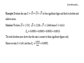Comprehensive Overview of Error Estimation in Measurements and ...