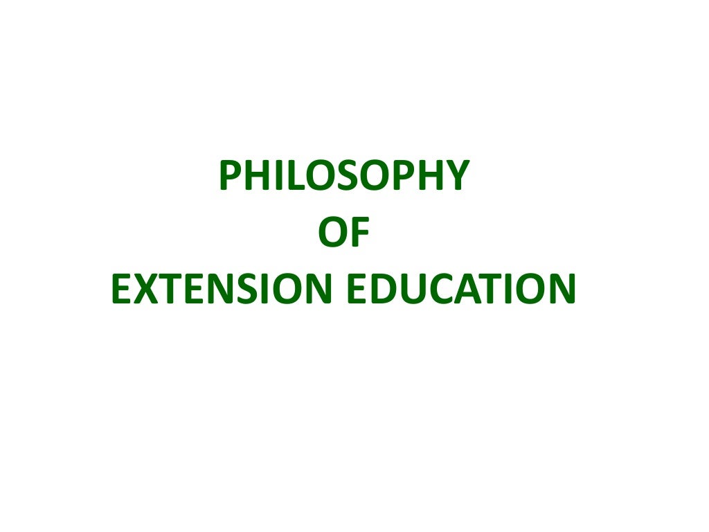 Concept of extension education