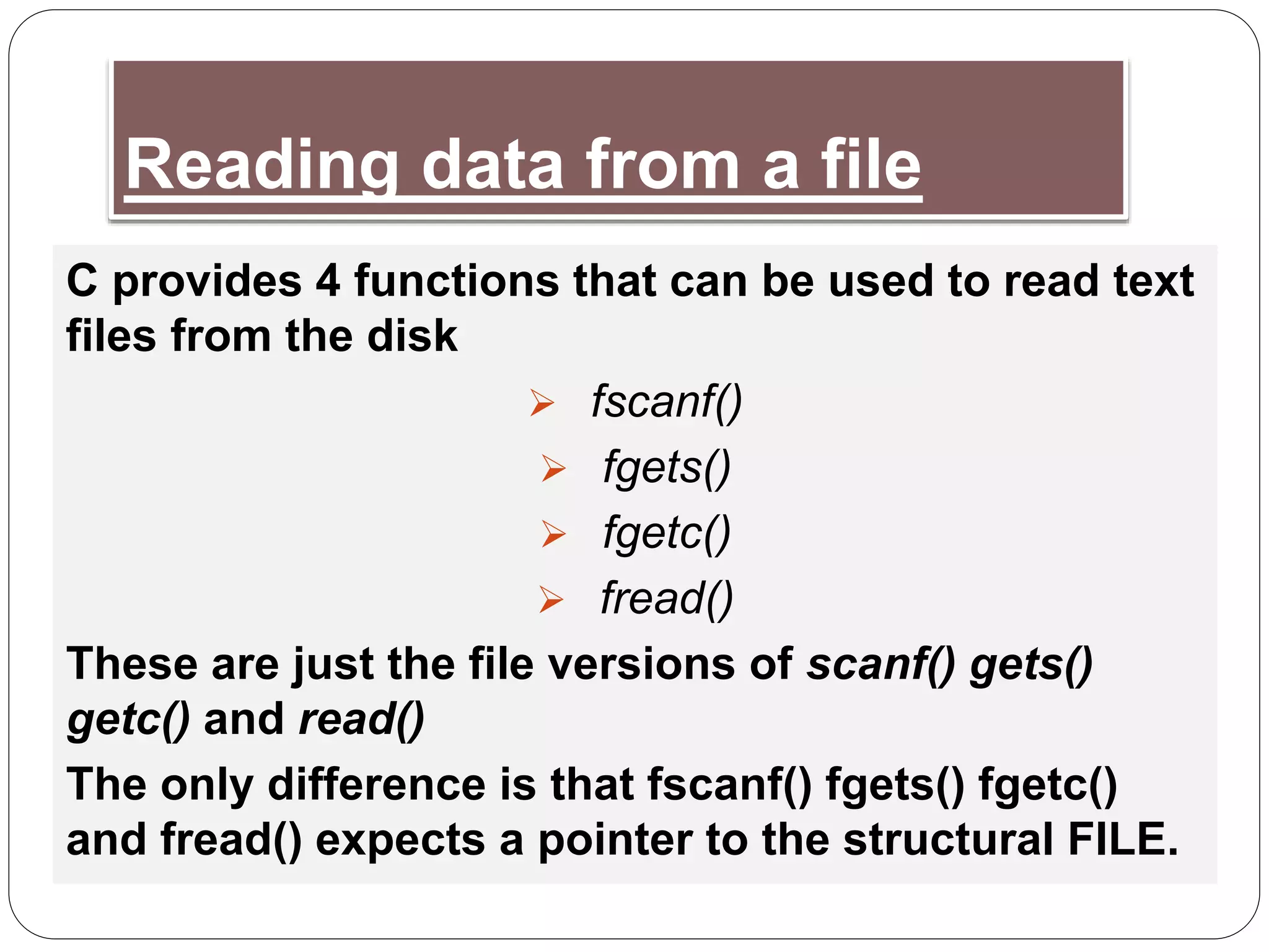 Concept of file handling in c | PPT | Free Download