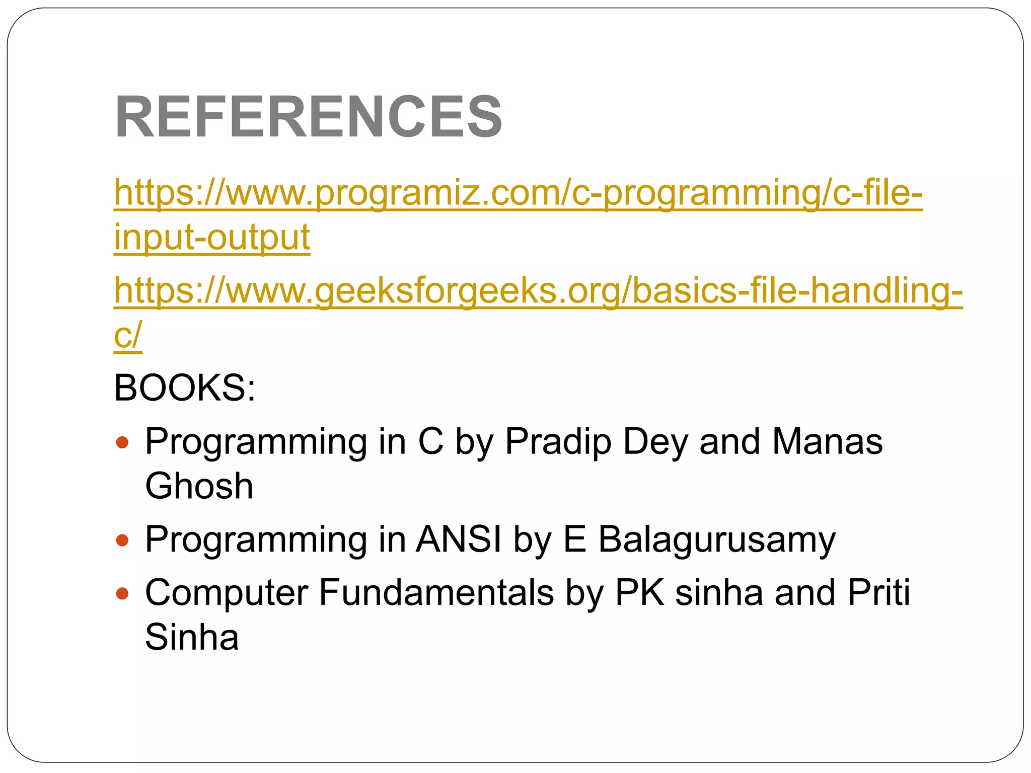 Concept of file handling in c | PPT | Free Download