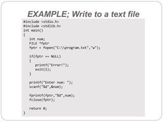 Concept of file handling in c | PPT | Free Download