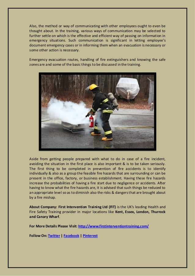 Concept of Fire Safety Awareness Training Essex