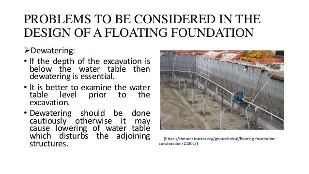floating foundation construction