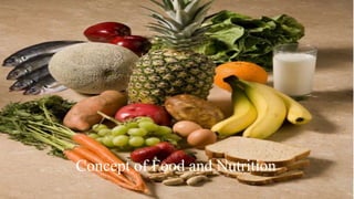 Concept of Food and Nutrition:
 