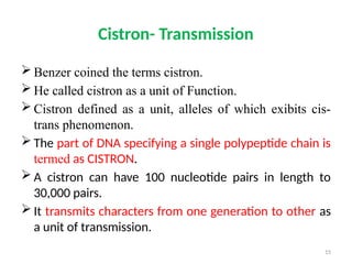CONCEPT OF GENE EXPLAINED IN DETAIL WITH DIAGRAMS | PPTX