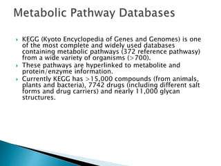 Databases pathways of genomics and proteomics | PPTX