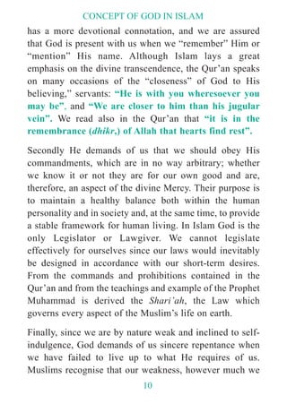 Concept of god in islam | PDF