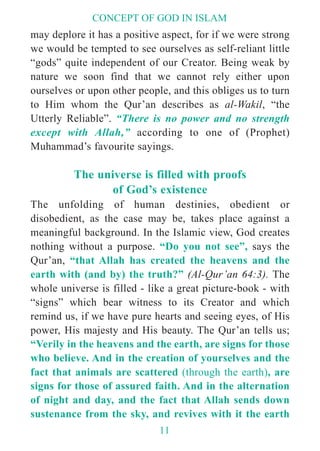 Concept of god in islam | PDF