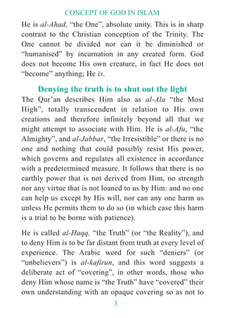 Concept of god in islam | PDF | Islam | Religion & Spirituality