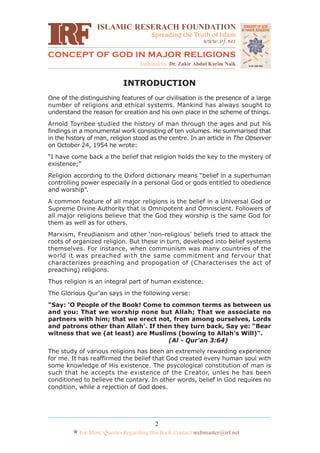 Concept of God in Major Religions | PDF