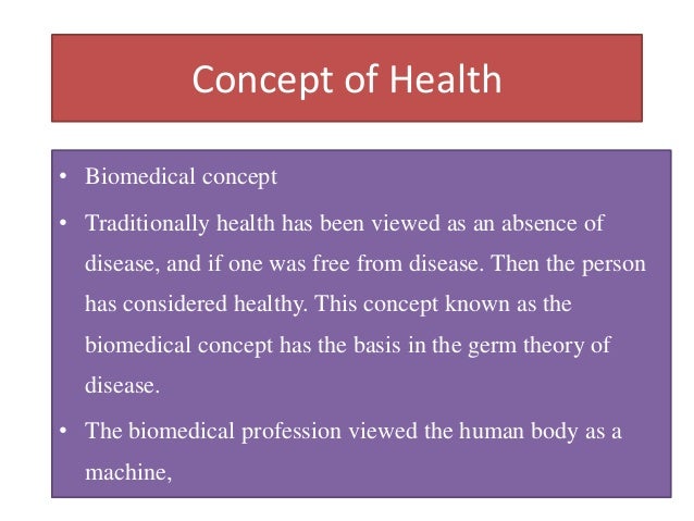 what are the concepts of health