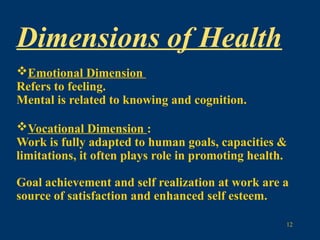Health Realization Concept of Health 4th year , community medicine.pptx