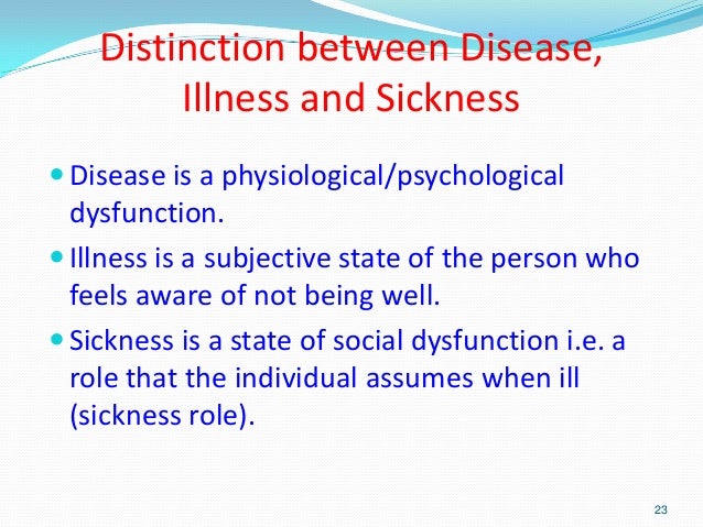 Concept Of Health And Disease Concept Of Health And Disease