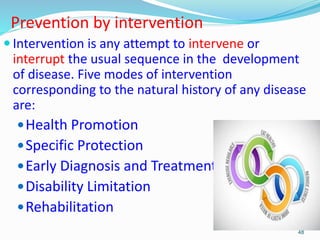 Prevention by intervention
 Intervention is any attempt to intervene or
interrupt the usual sequence in the development
o...
