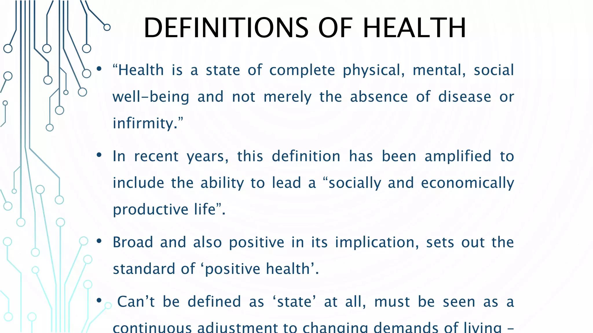 Concept of Health and Wellbeing | PPTX
