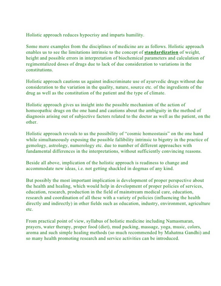 Concept Of Holistic Medicine Dr Shriniwas Kashalikar